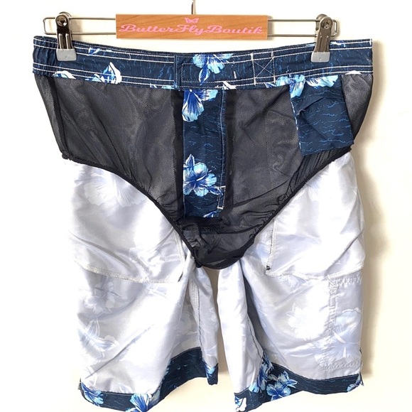 Mens Chaps Adriatic Floral Swimming Shorts Trunks, Size M - Picture 8 of 9